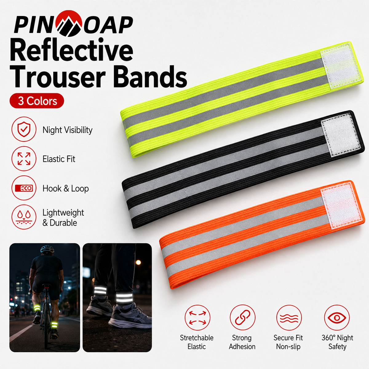 Cycling Commute Pants - PINMOAP 1/2PCS Tali Celana Sepeda, Pita