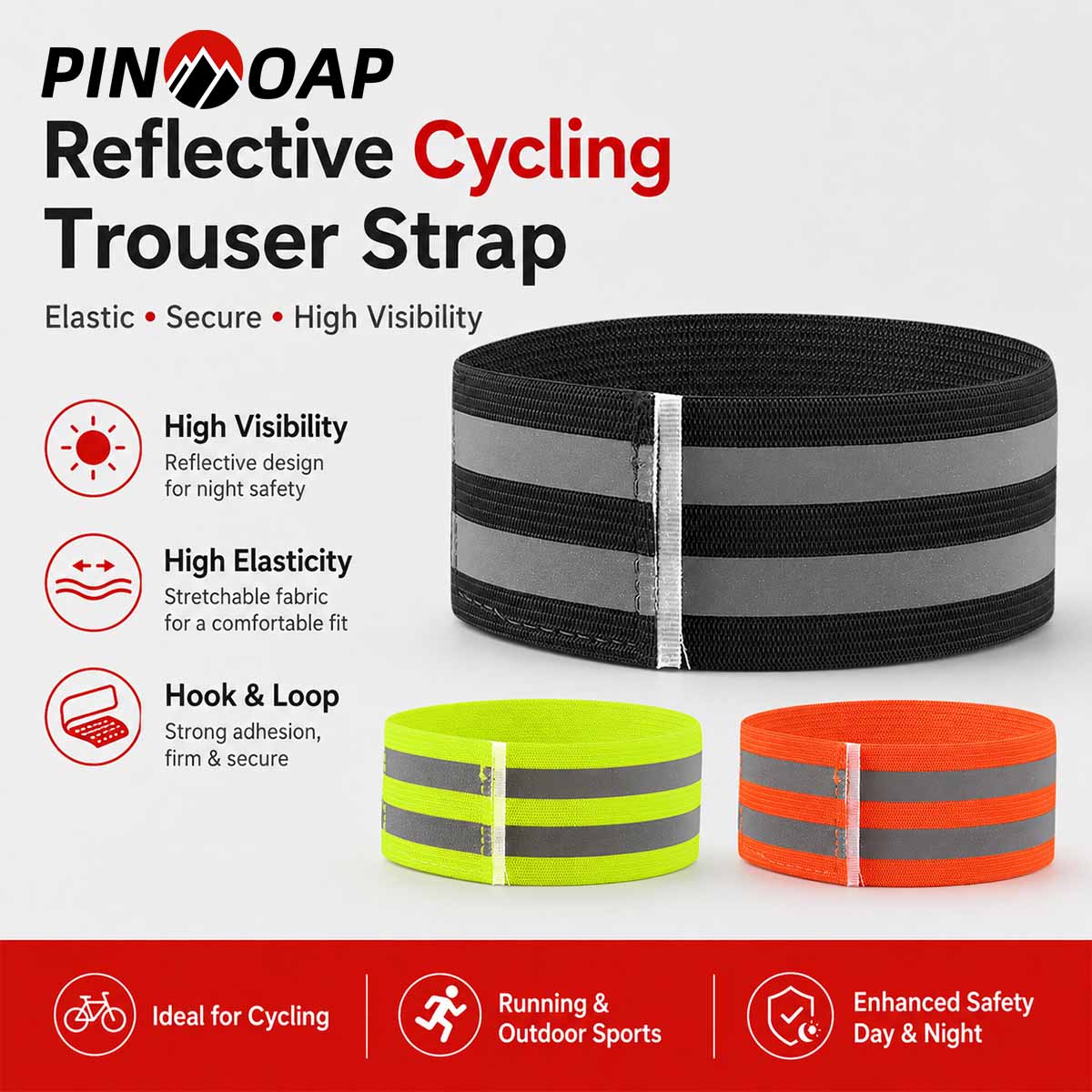 Cycling Commute Pants - PINMOAP 1/2PCS Tali Pergelangan Kaki Sepeda