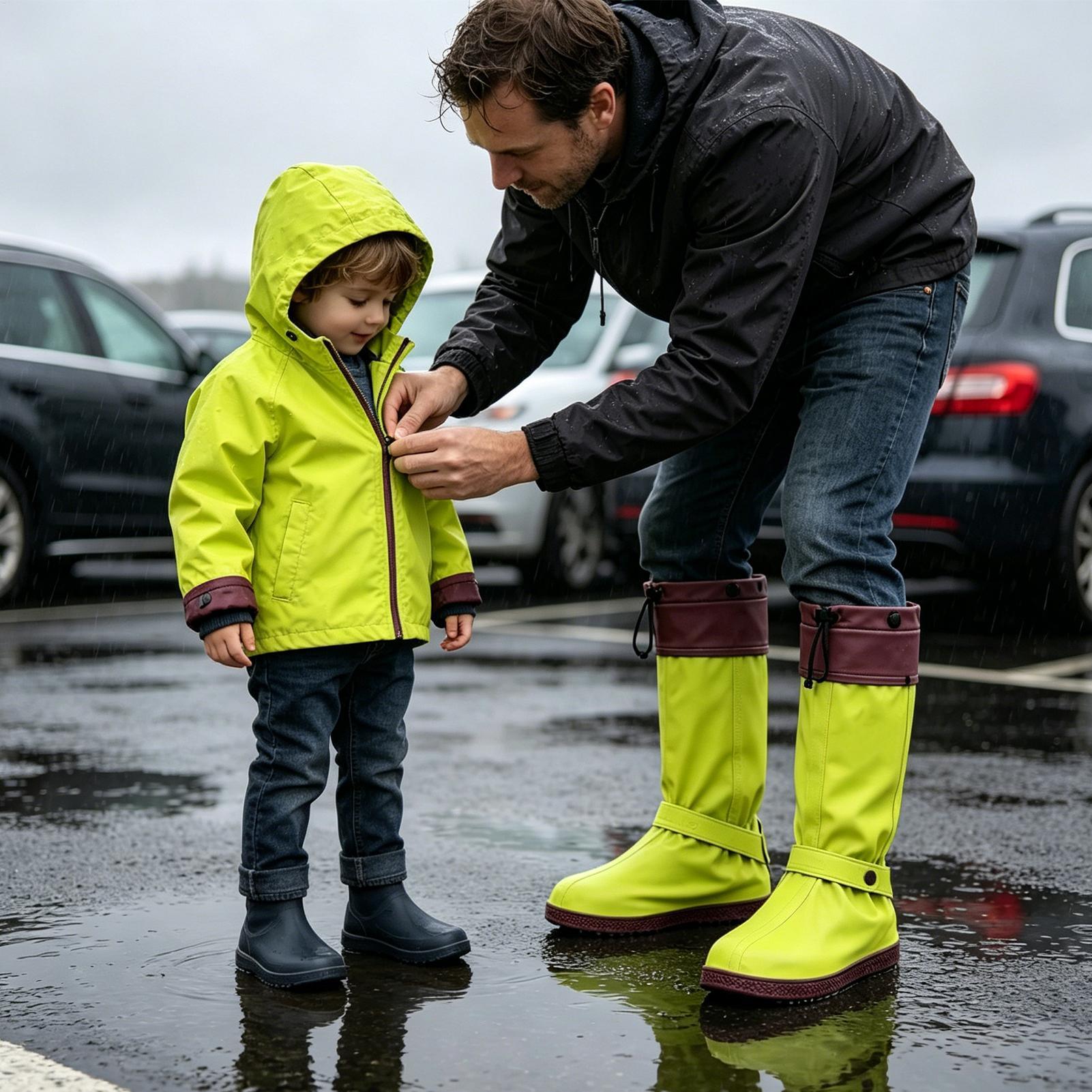 Pelindung Sepatu Anti Hujan, D - Cycling Commute In Rain ulasan dan harga