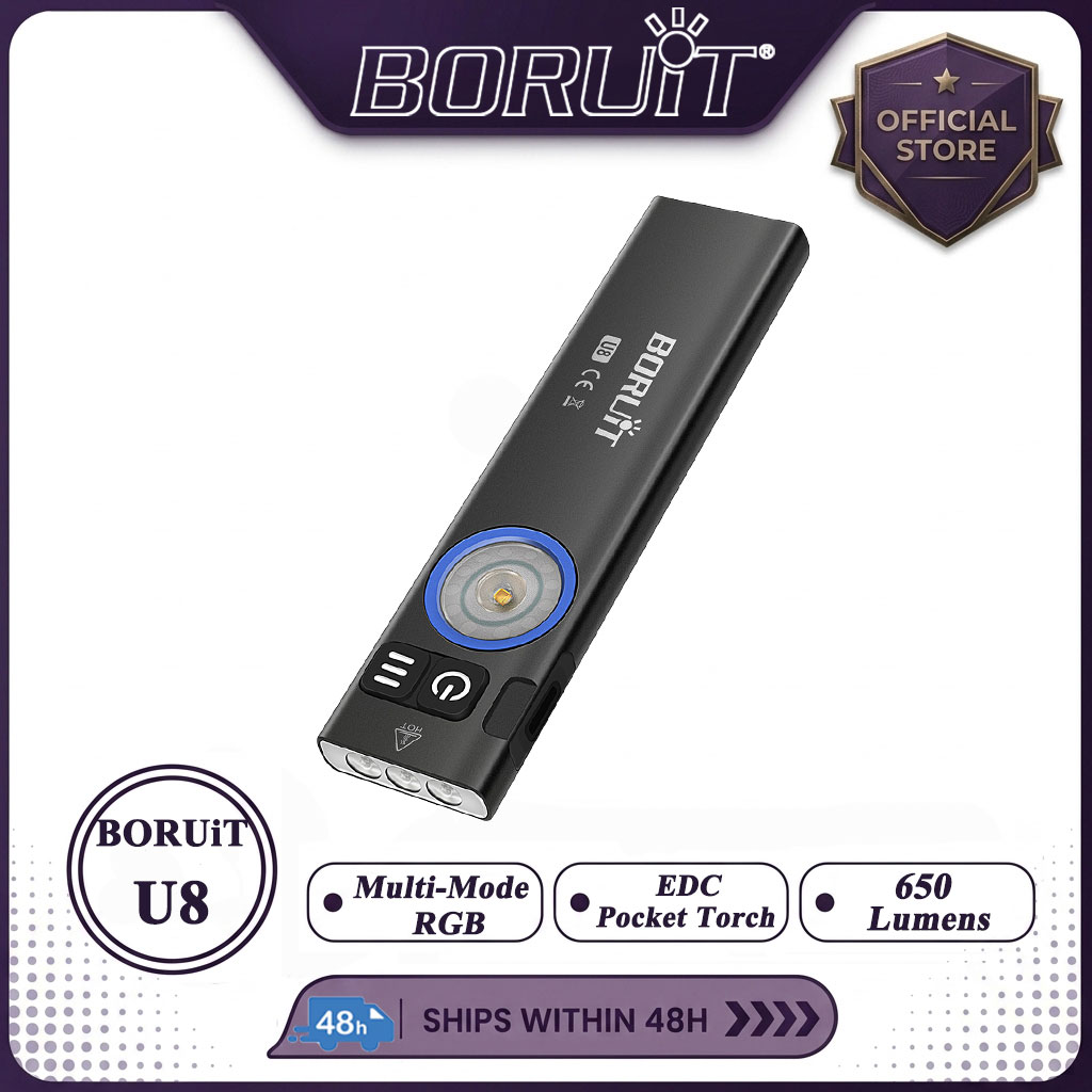 BORUiT U8 650LM EDC Senter LED - Cycling To Work ulasan dan harga
