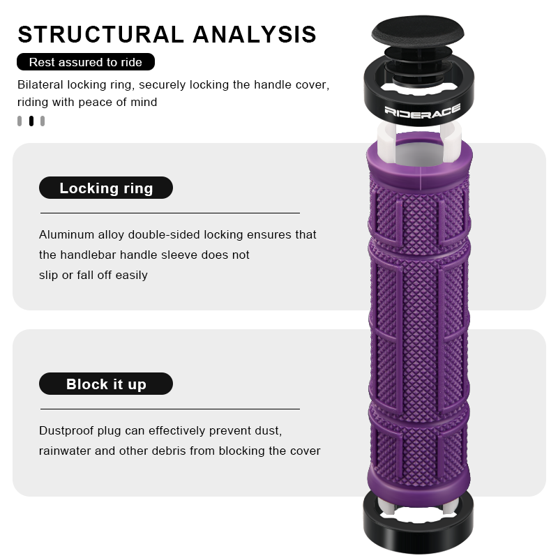 Grip Sepeda RIDERACE, Anti-Sel - Commuter Bike Lock ulasan dan harga