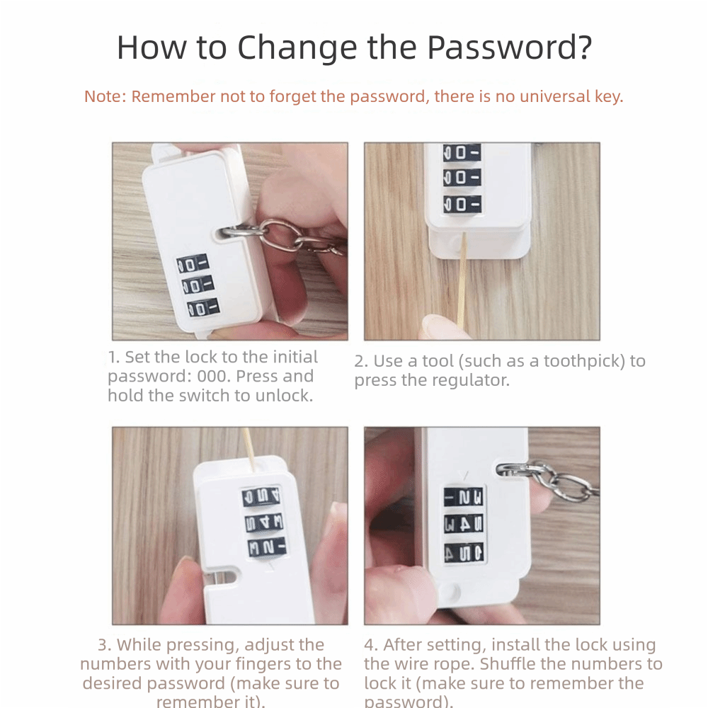 Kunci Kombinasi Rantai Pembata - Chain Lock Combination ulasan dan harga