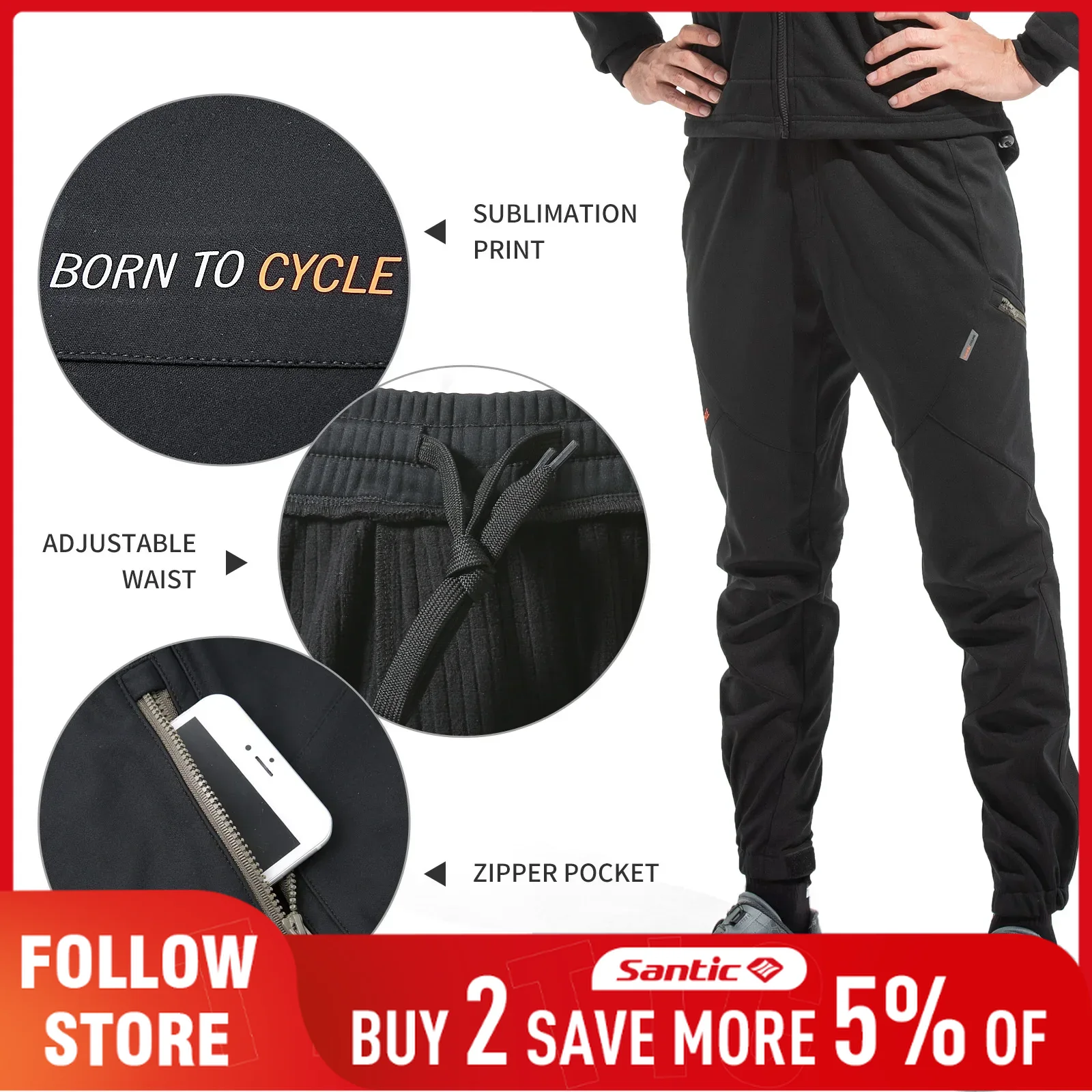 Santic Celana Bersepeda Kasual - Cycling Commute Pants ulasan dan harga